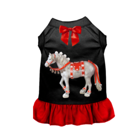 Christmas Horse Dress- Dog Dress (Color: Black, size: XL)