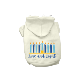 Love and Light- Dog Hoodie (Color: Cream, size: XXL)