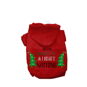 On The Naughty List- Dog Hoodie (Color: Green, size: medium)