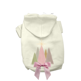 Sparkle Bright Tree- Dog Hoodie (Color: Cream, size: XL)
