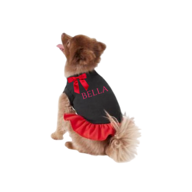 Custom Pet Dress (Color: Red, size: L)