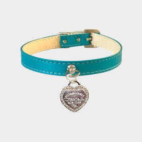 Rhinestone Heart Sniffany Dog Collar (size: 14)