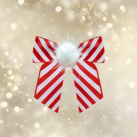 Satin Christmas Bow- Dog Hair Barrette (size: green)
