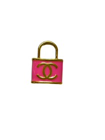 CC Lock Charm Collar (Color: pink, size: 20")