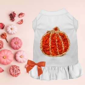 Chiffon Rose Halloween Pumpkin Dog Outfit (Color: Black, size: M)