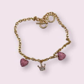 My Tiny Princess of Hearts Dog Charm Collar (size: 16)