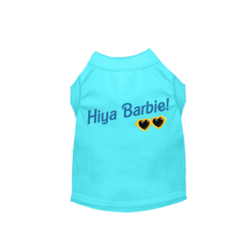 Hiya Barbie Dog Shirt (Color: Blue, size: XL)