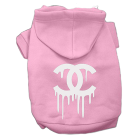 Chewnel Drippy Dog Hoodies (Color: pink, size: 2X Large)