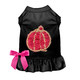 Chiffon Rose Halloween Pumpkin Dress (Color: Black, size: medium)