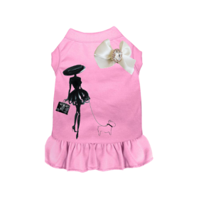 Classy Lady and Frenchie (Color: Light Pink, size: small)