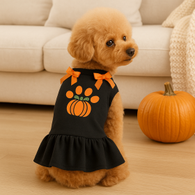 Harvest Paw Pumpkin Party Dress (size: S)