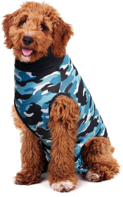 Suitical Dog Recovery Suits (Color: Black, size: MED)