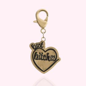 "Best Bitches" Dog Collar Charm (Color: GOLD)