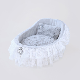 Crib Dog Bed (Color: Sterling, size: One size)